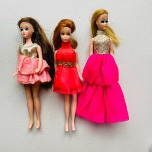 Topper Toys Fashion Dolls 6” Lot of 3 Vintage 1970 Hong Kong